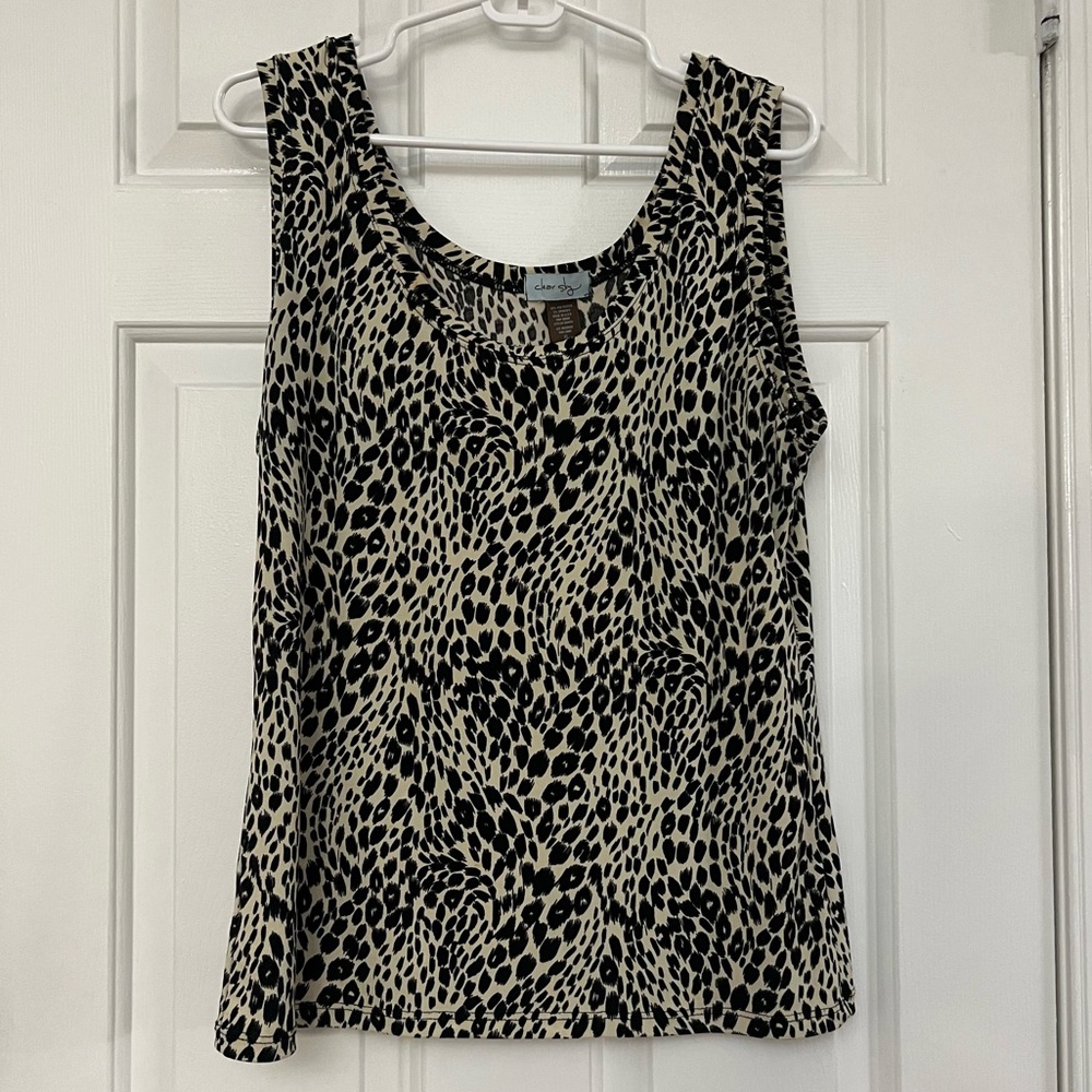 Clear Sky Leopard Print Tank Top